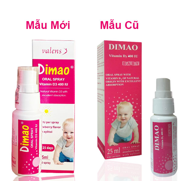 Dimao Vitamin D3 Dạng Xịt 400 IU vượt trội toàn diện cho bé