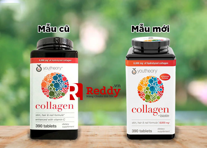Collagen Youtheory Type 1 2 & 3 390 Viên của mỹ mẫu mới