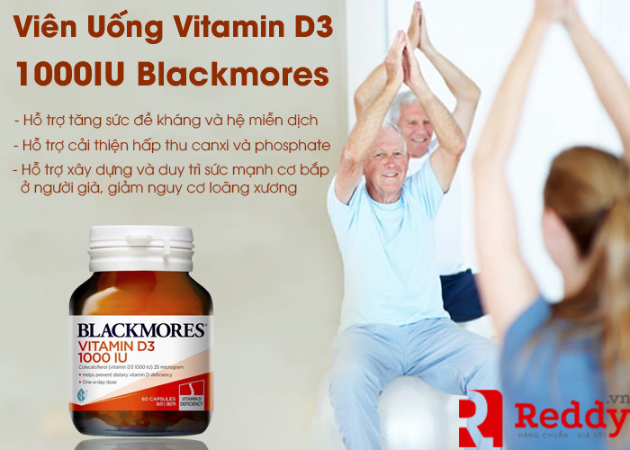 Công dụng viên uống Vitamin D3 1000iu Blackmores của Úc