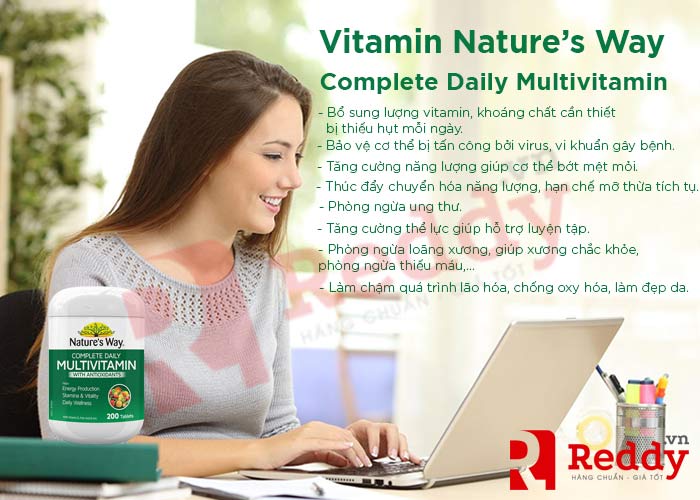 Công dụng của của Vitamin Nature’s Way Complete Daily Multivitamin