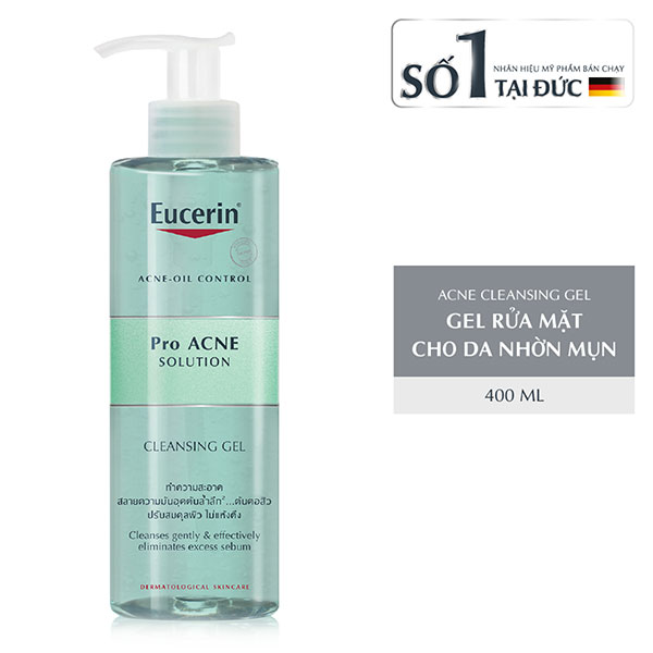 Gel rửa mặt cho da nhờn mụn Eucerin Pro ACNE Solution Cleansing Gel