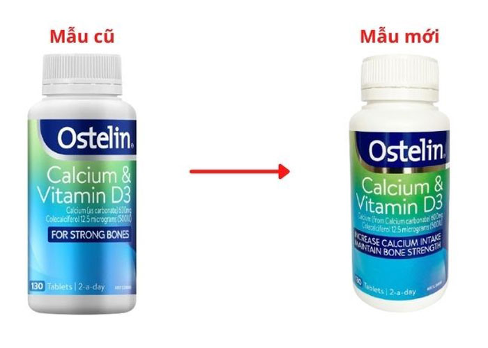 Ostelin Calcium & vitamin D3 Của Úc 130 viên mẫu mới