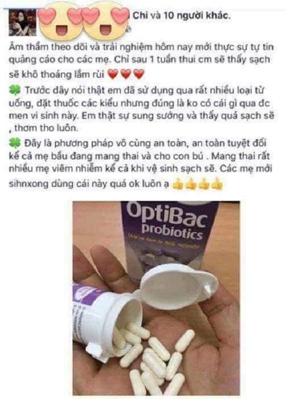 Phản hồi của người dùng về sản phẩm men vi sinh Optibac Probiotics