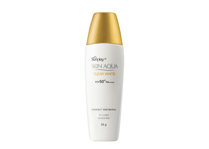 Skincare cho da hỗn hợp thiên dầu bằng Kem chống nắng Sunplay Skin Aqua Clear White SPF50+/PA++++