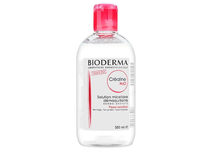 Skincare cho da hỗn hợp thiên dầu bằng nước tẩy trang Bioderma Crealine H20 Hồng
