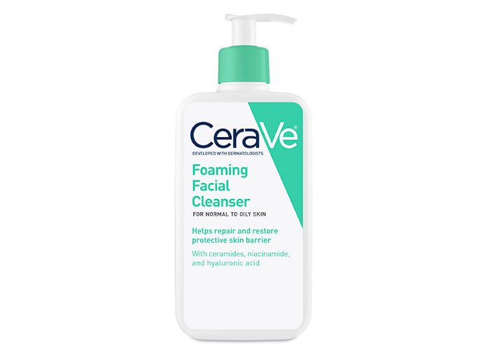 Skincare cho da hỗn hợp thiên dầu bằng Sữa rửa mặt Cerave Foaming Facial Cleanser