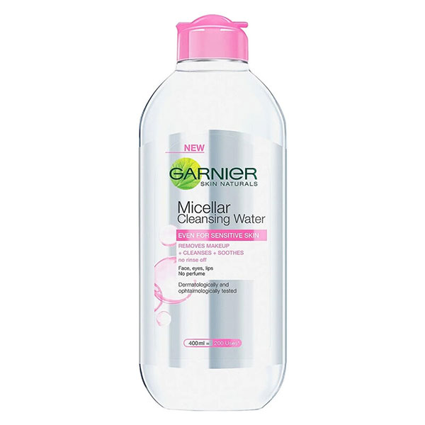 Nước Tẩy Trang Garnier Micellar Cleansing Water For Sensitive Skin 400ml (nắp màu hồng)