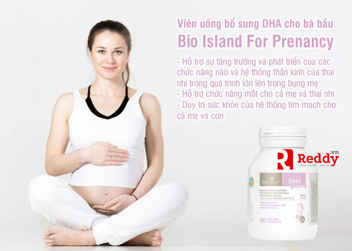 Vitamin cho bà bầu bổ sung DHA Bio Island For Prenancy của Úc