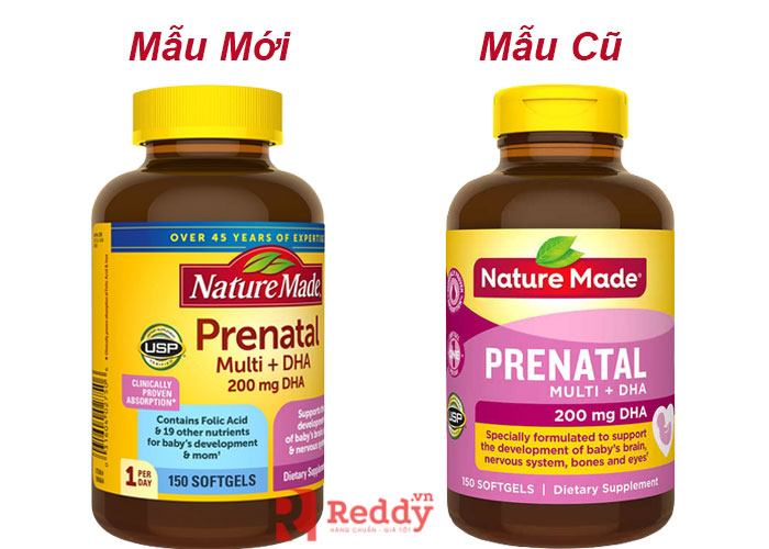 Vitamin tổng hợp cho bà bầu Nature Made Prenatal Multi DHA của Mỹ