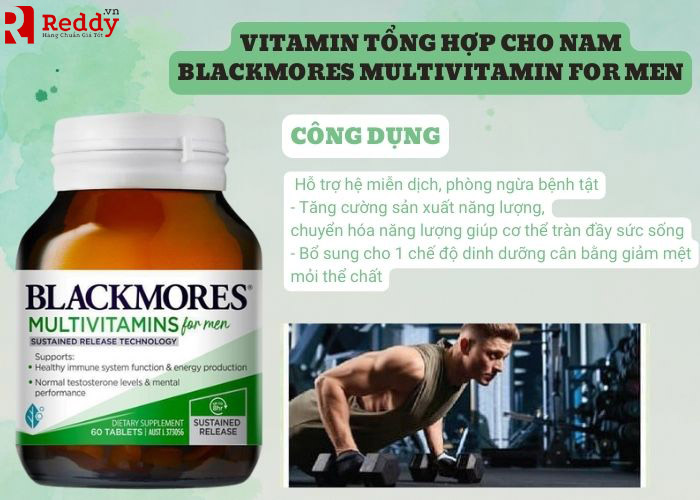 Công dụng vitamin tổng hợp blackmores multivitamin for men 60 viên